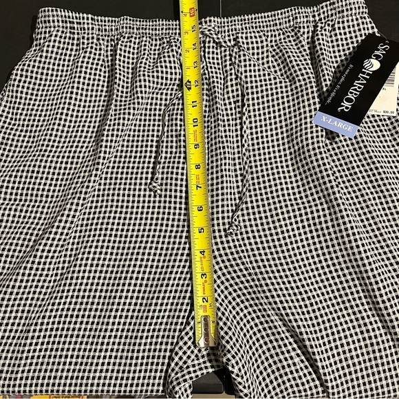 Sag Harbor NWT Pull On Pants Size XL Black Check Straight Leg Elastic Waist - Picture 8 of 9
